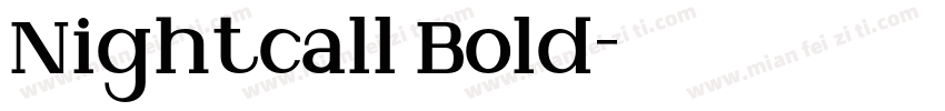 Nightcall Bold字体转换